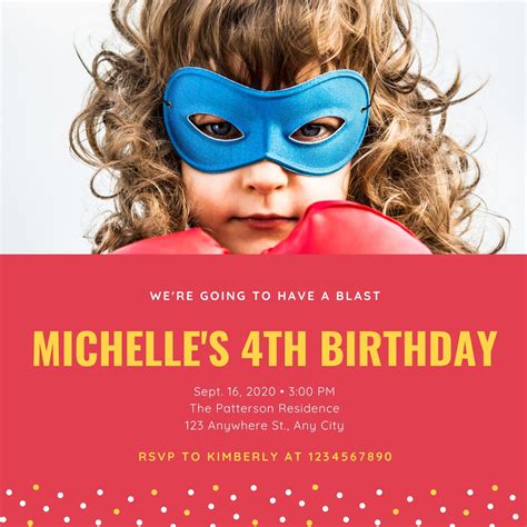 Page 3 Free And Customizable Superhero Invitation Templates Canva