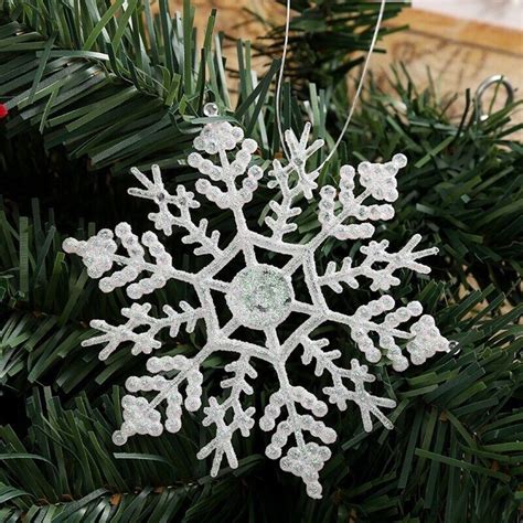 36 Pack Glitter Snowflake Ornaments Michaels