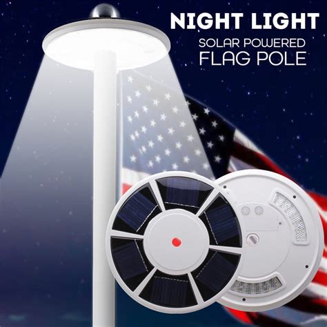 Solar Flag Pole Light 42 LED Flag Pole Lights Solar Powered Night Light ...