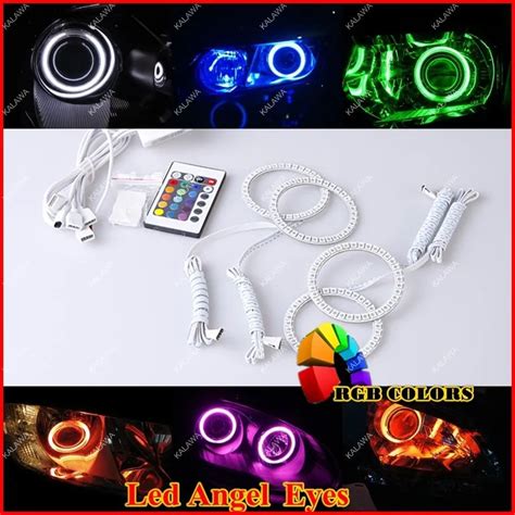 Rgb Led Anjo Olhos An Is Kit Smd Farol Anel Cores Controle