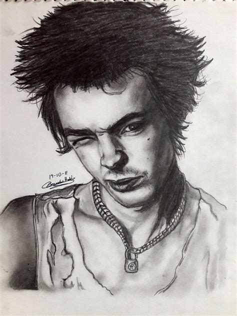 Retratos Y Dibujos A Lápiz Profesionales Sid Vicious 750 00 en