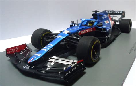 デカール加工済み スパーク 118 アルピーヌ A521 2021 F1 バーレーンgp 14 Fアロンソレーシングカー｜売買された