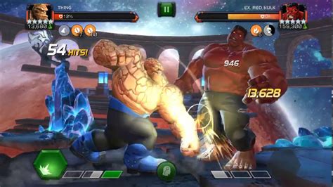 Thing Oneshot Against Lol Red Hulk Marvel Contest Of Champions Youtube