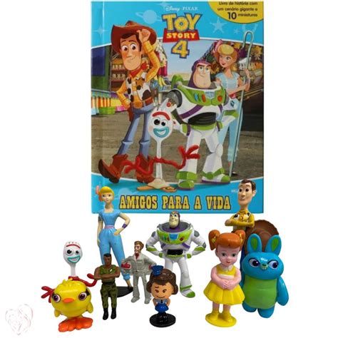 Livro De História Toy Story 4 Cenário E 10 Miniaturas Submarino