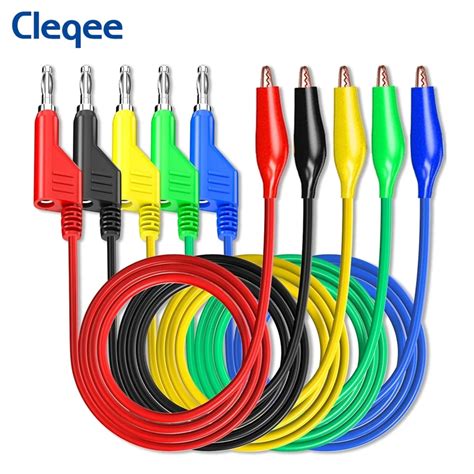 Cleqee Cables De Prueba Para Mult Metro Pinzas De Cocodrilo Y Mm De