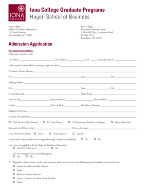 Fillable Online Iona Endowed Application Doc Iona Fax Email Print