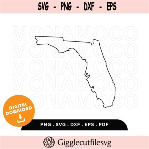 Florida State Svg Florida State Outline Svg Cutfile Clipart Cricut ...