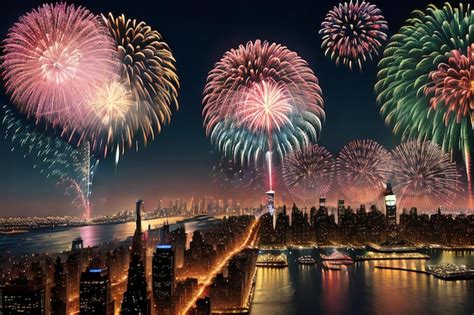 Premium AI Image | A spectacular show of fireworks lighting up the ...