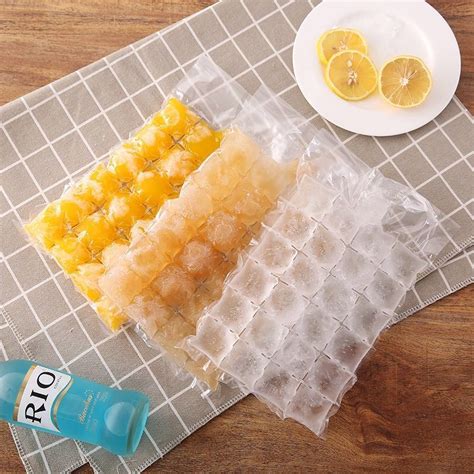 Disposable Ldpe Clear Blue Color Self Sealing Ice Cube Packaging Bag