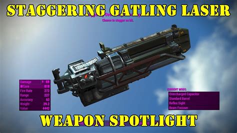 Fallout 4 Weapon Spotlights Staggering Gatling Laser Youtube