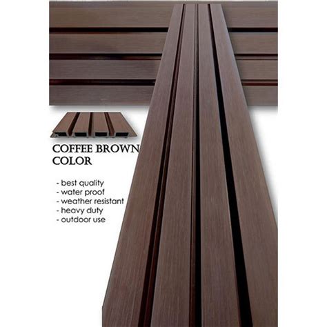 Exterior Wpc Louvers Coffee Brown Application Exterior Interior Wall