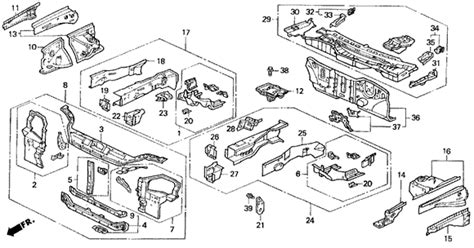 Sr A Zz Panel Set L Front Bulkhead Honda Civic