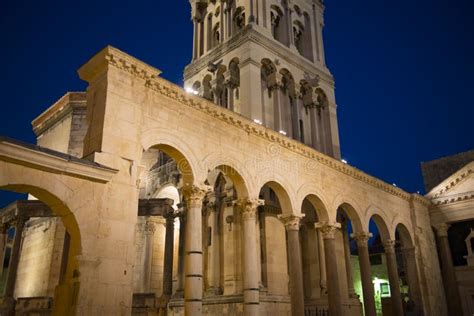 Roman Emperor Diocletian Palace Catacombs In Split Editorial