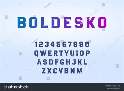 Decorative Bold Alphabet Stencil Serif Style Stock Vector (Royalty Free ...