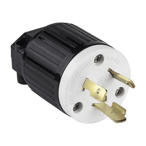 ENERLITES NEMA L6-20P Locking Plug Connector for Generator, Twist Lock