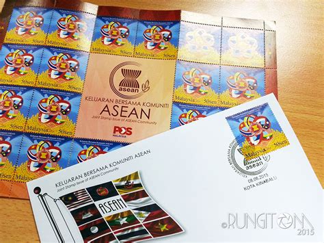 ASEAN 48th Anniversary Commemorative Stamps And FDC Pos Malaysia