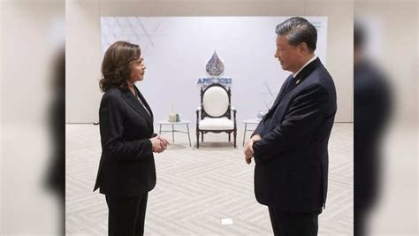 Vp Harris Greets Chinese President Xi