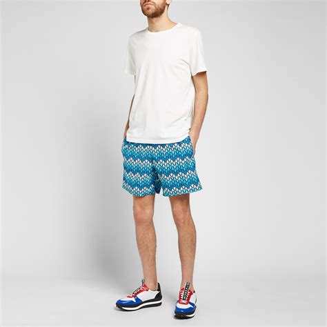 Vilebrequin Moorea Herringbone Turtles Print Swim Short Marine Blue