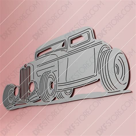 Hot Rod Classic Car 1932 Ford Coupe Dxf File Cut Ready For Cnc Laser