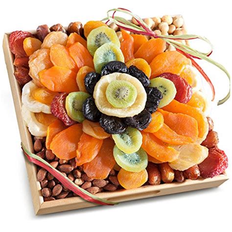 Golden State Fruit Tropical Flora Dried Fruit Tray With Nuts Gift