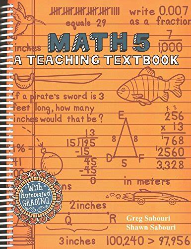 Teaching Text Books Math 5 Work Book And The Answer Keys