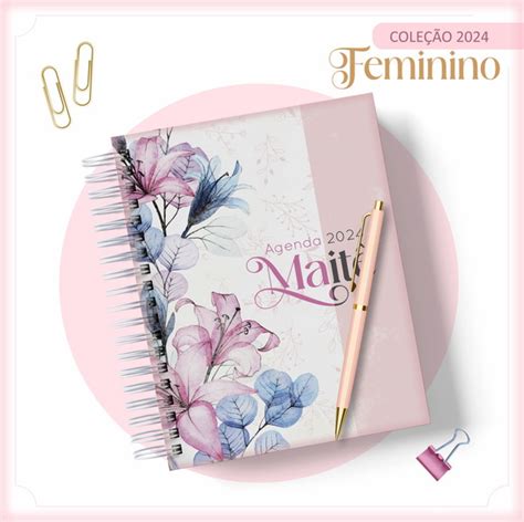 Agenda Floral Clean Arquivo Digital Elo