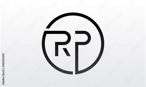 Initial Rp Letter Logo With Creative Modern Business Typography Vector