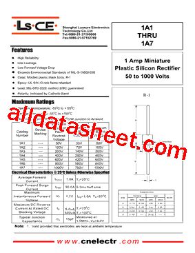 1A1 Datasheet PDF Shanghai Lunsure Electronic Tech