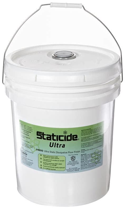 Acl Staticide Ultra Floor Finish Gallon Pail Randolph