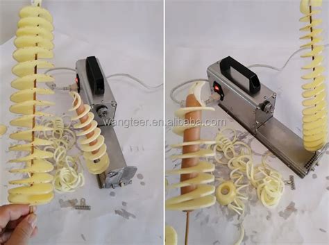 Automatic Hot Sale Electric Twisted Potato Cutter With Counter Manual