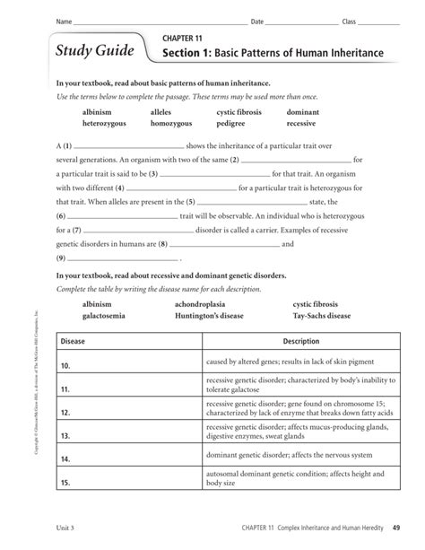 Chapter Section Chromosomes And Human Heredity Study Guide