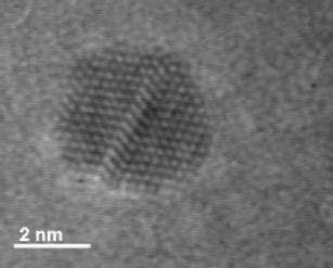 High Resolution Tem Image Of An Aupd Nanoparticle Showing At Its