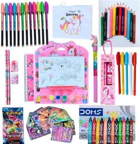 Combo Set Of Painting Color And Drawing Book Stationary Pencil Erasor