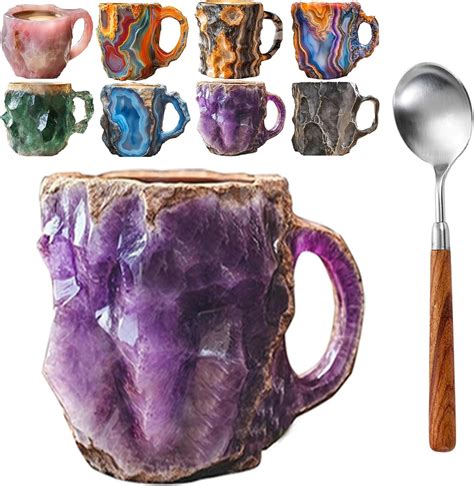 Amazon YHAXP Mineral Crystal Coffee Mugs 8 Colors Crystal