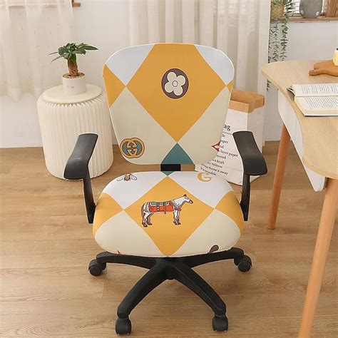 Office Chair Cover Computer Desk Chair Covers Stretch Spandex Anti-Dust ...