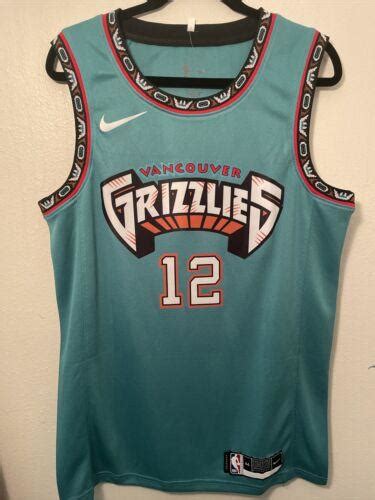 Nwt 2022 Ja Morant Throwback Vancouver Grizzlies 12 Teal Jersey Memphis Sz M 4560954549
