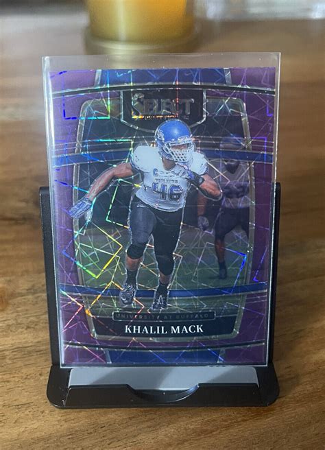 2022 Select Draft Picks KHALIL MACK Purple Lazer Prizm 99 LA Chargers