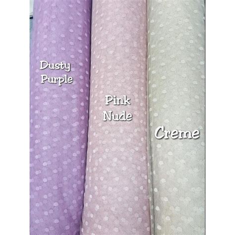 Jual Kain Tile Polkadot Meteran Bahan Soft Tulle Motif Dot Bintik