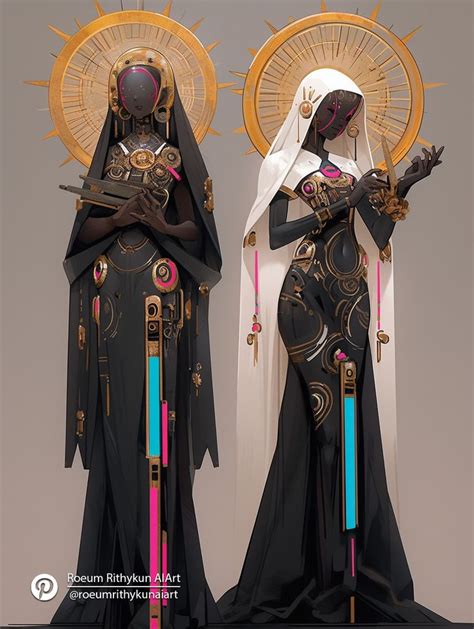 The Nun Futuristic Fashion Female Knight Character Design Dark