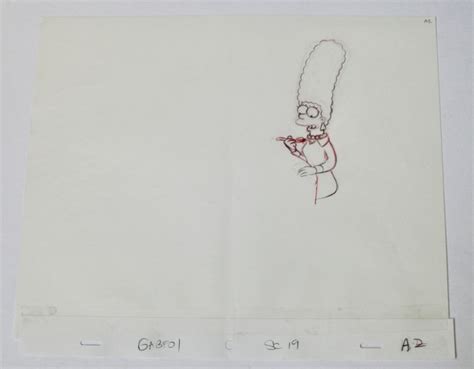 Matt Groening 4 X Dibujos De Producción De Animación Originales Con