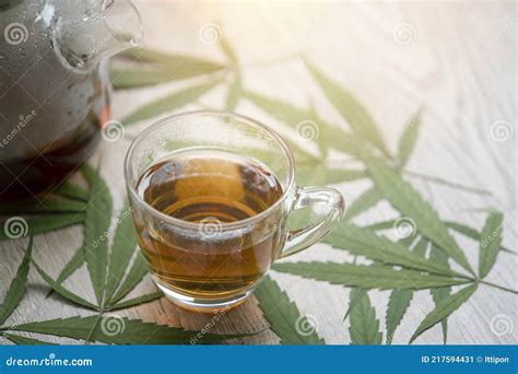 Cannabis Leaves Tea or Marijuana Tea Stock Image - Image of health ...