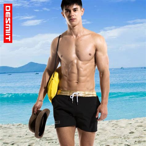 2018 Summer Mens Swim Beach Board Swim Surf Shorts Bikini Hot Swimwear