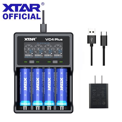 XTAR cargador de batería VC4 PLUS 18650 Qucik 14650 18350 18490