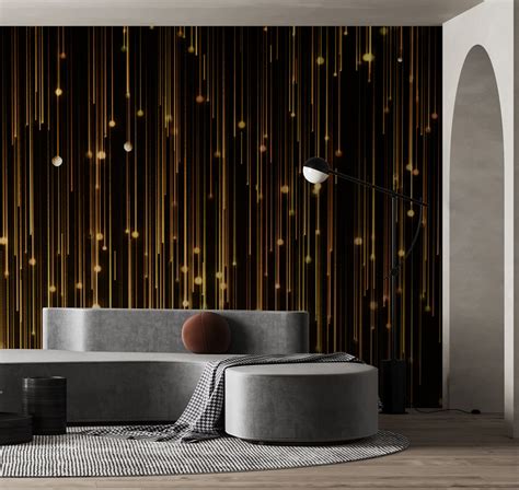 Black and Gold Luxury Wallpaper 3D Wallpaper | Vinyl Wall Paper | Non
