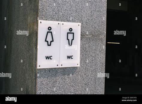 Public Toilet Signboard With The Inscription Male And Female Toilet Toilet Signage And Toilet