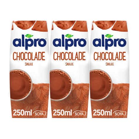 Alpro Soya Chocolate Flavour 3 X 250 Ml Aanbieding Bij Coop