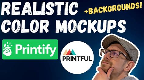 Realistic Color Mockups From Printify Printful CMYK Mockups YouTube