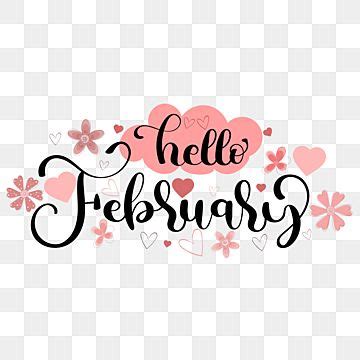 Hello February Vector Design Images Hello February Hand Drawn Clip