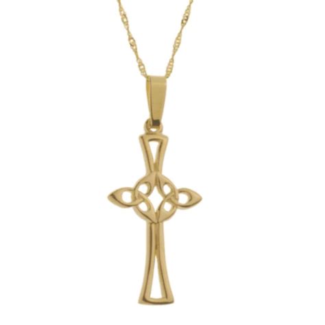 Ct Gold Cross With Trinity Knot Detail Celtic Cross Online