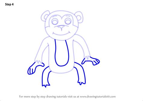 How to Draw a Cartoon Monkey (Cartoon Animals) Step by Step ...